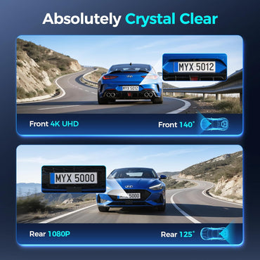 DDPAI Dash Cam Car 4K Front and Back, 2160P+1080P Dashcam Car Camera Built-in 32G eMMC HDR ADAS 5G WiFi6 GPS G-Sensor AI ISP Night Vision 24 Hours Parking Monitor Support