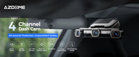 AZDOME 360° 4 Channel Dash Cam Front and Rear Inside, Built-in 128GB eMMC, 2K+1080P*3 Dashcam, Left Right, Voice Control, 5G WiFi Dash Camera for Cars with 4 Adjustable Lenses, IR Night Vision, M660