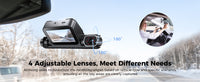 AZDOME 360° 4 Channel Dash Cam Front and Rear Inside, Built-in 128GB eMMC, 2K+1080P*3 Dashcam, Left Right, Voice Control, 5G WiFi Dash Camera for Cars with 4 Adjustable Lenses, IR Night Vision, M660