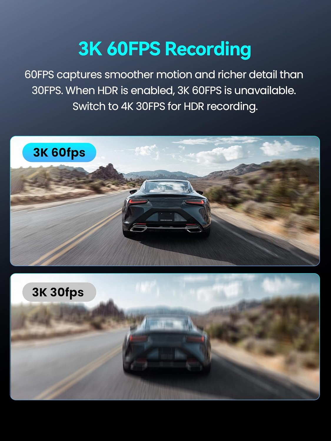 DDPAI 4K Dash Cam Front and Rear, 4K+1080P Dash Cam, Dual STARVIS 2 Sensors,5G WiFi GPS, Dashcam with Free 32GB eMMC,Night Vision,3" IPS,HDR,ADAS,24 Hours Parking Mode,Loop Recording G-Sensor, Z60 Pro