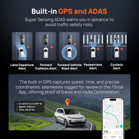 70mai Dual Dash Cam Front and Rear 4K X800 128G, Car Camera for Cars with Sony IMX678, STARVIS 2 Night Vision, HDR 360°, 4G LTE, AI Motion Detection, ADAS, 5GHz Wi-Fi 6, Parking Monitor, Voice Control