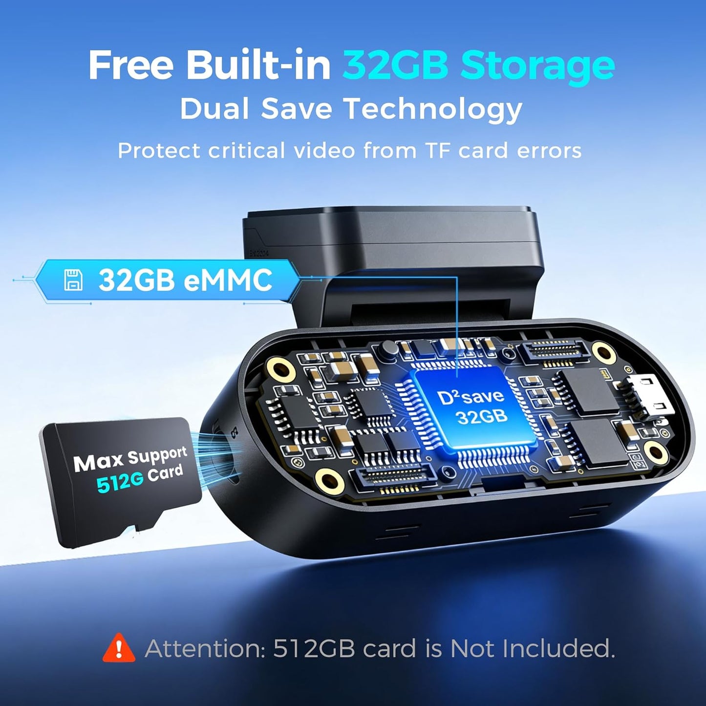 DDPAI Dash Cam Car 4K Front and Back, 2160P+1080P Dashcam Car Camera Built-in 32G eMMC HDR ADAS 5G WiFi6 GPS G-Sensor AI ISP Night Vision 24 Hours Parking Monitor Support