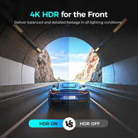 DDPAI Dash Cam Car 4K Front and Back, 2160P+1080P Dashcam Car Camera Built-in 32G eMMC HDR ADAS 5G WiFi6 GPS G-Sensor AI ISP Night Vision 24 Hours Parking Monitor Support