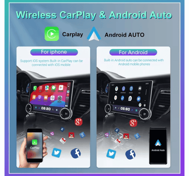 Diamond 2k dual knob android car screen wireless applecarplay android auto reverse camera